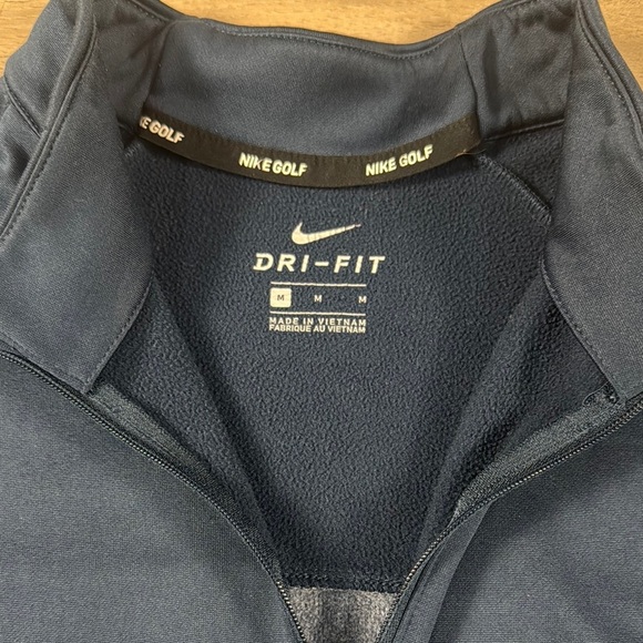 Nike Men's Therma Core Navy Blue Half-Zip Golf Pullover long sleeve - Picture 6 of 10